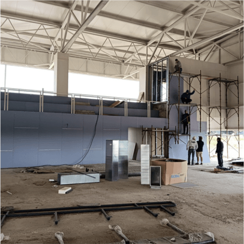 Sala de sport - interior in lucru